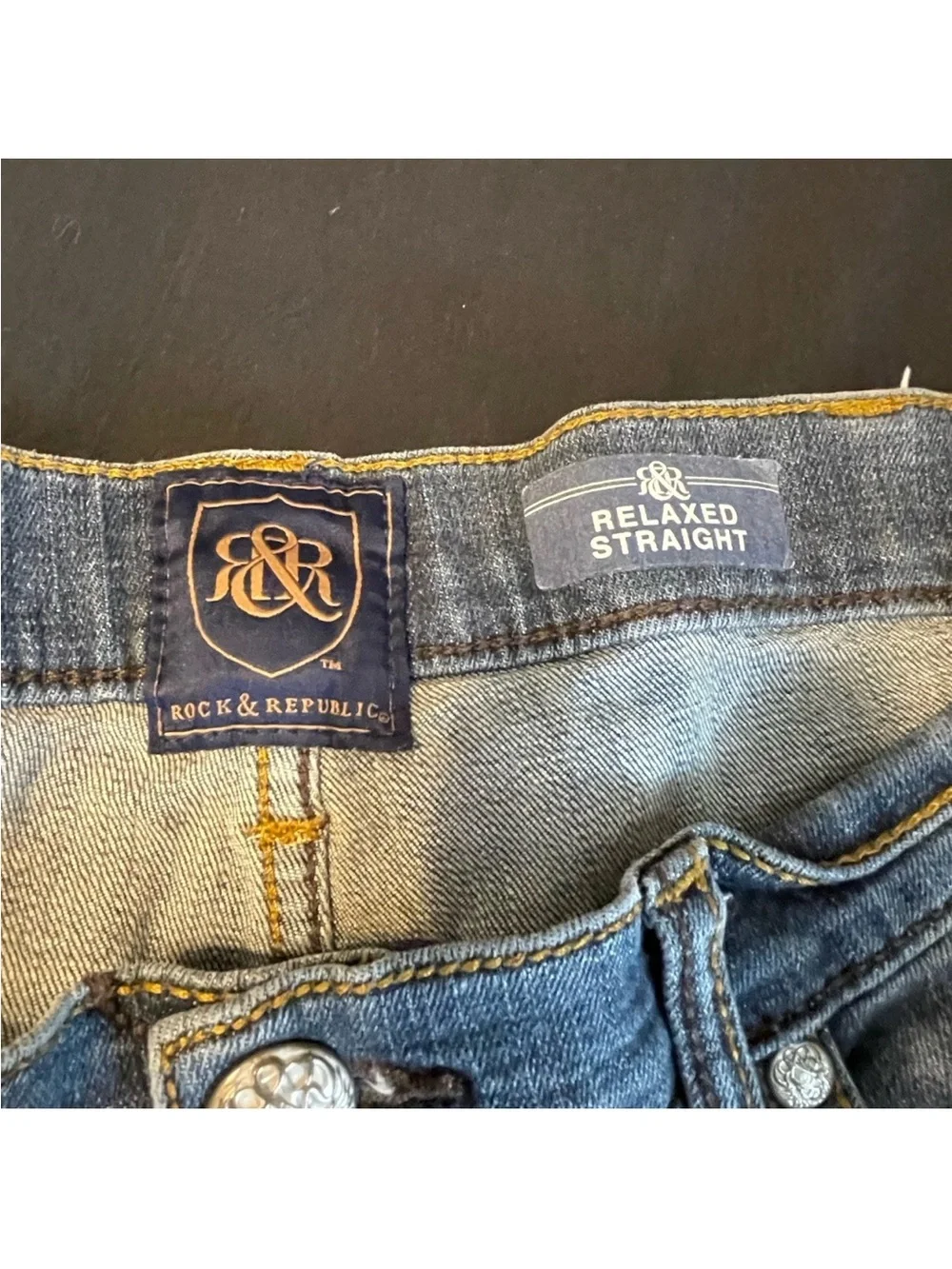 Rock Republic  Relaxed Straight Jeans Men's 36x32 Blue Cotton Faded